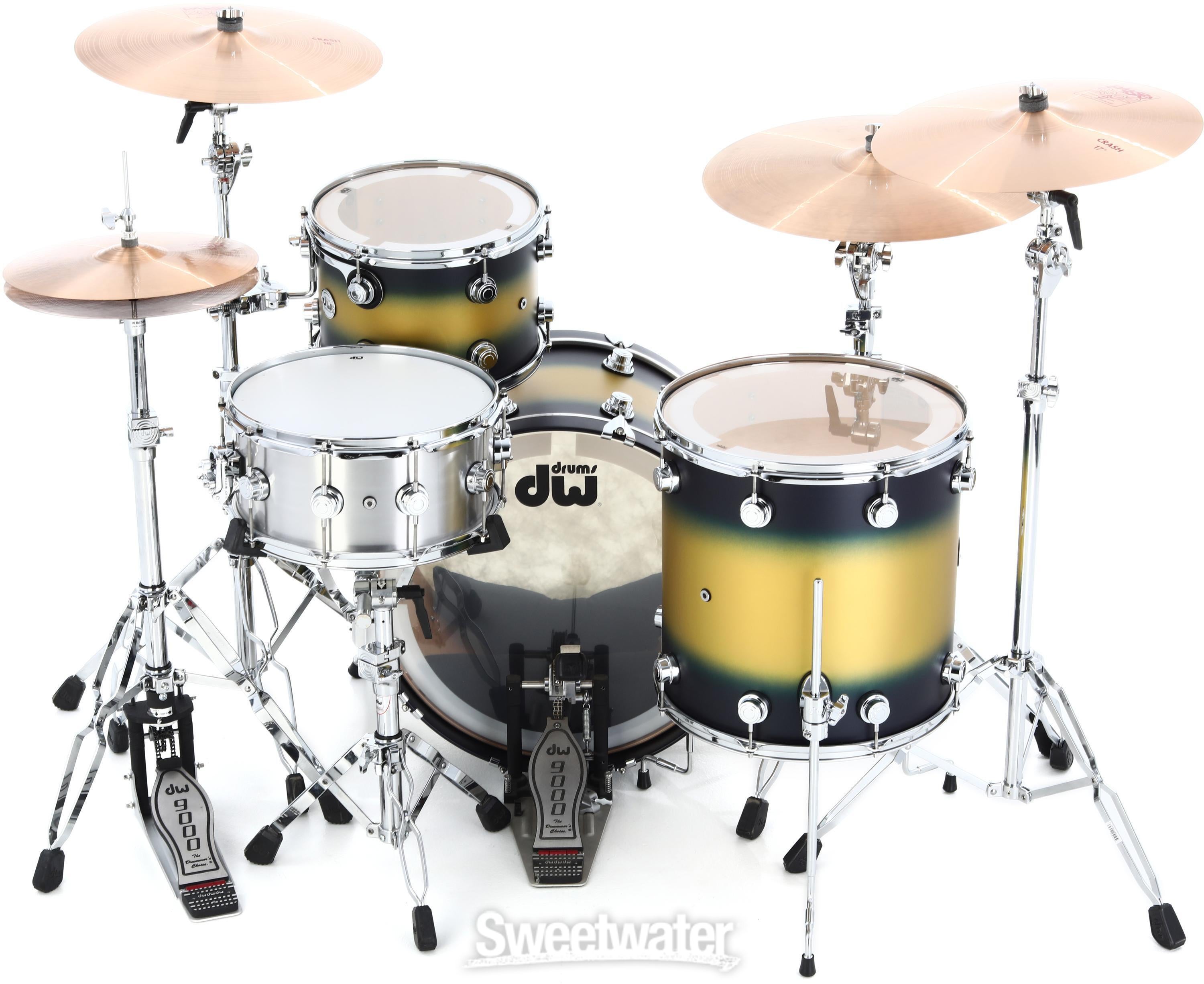 DW Collector's Series 3-piece Shell Pack - Blue/Gold Duco Lacquer