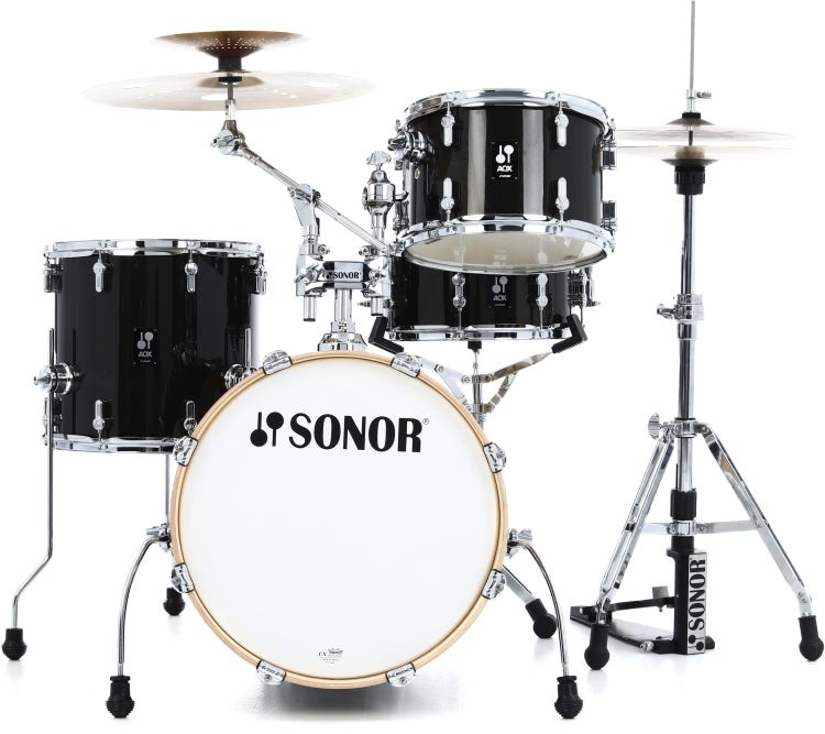 Sonor AQX Jazz 4-piece Shell Pack - Black Midnight Sparkle