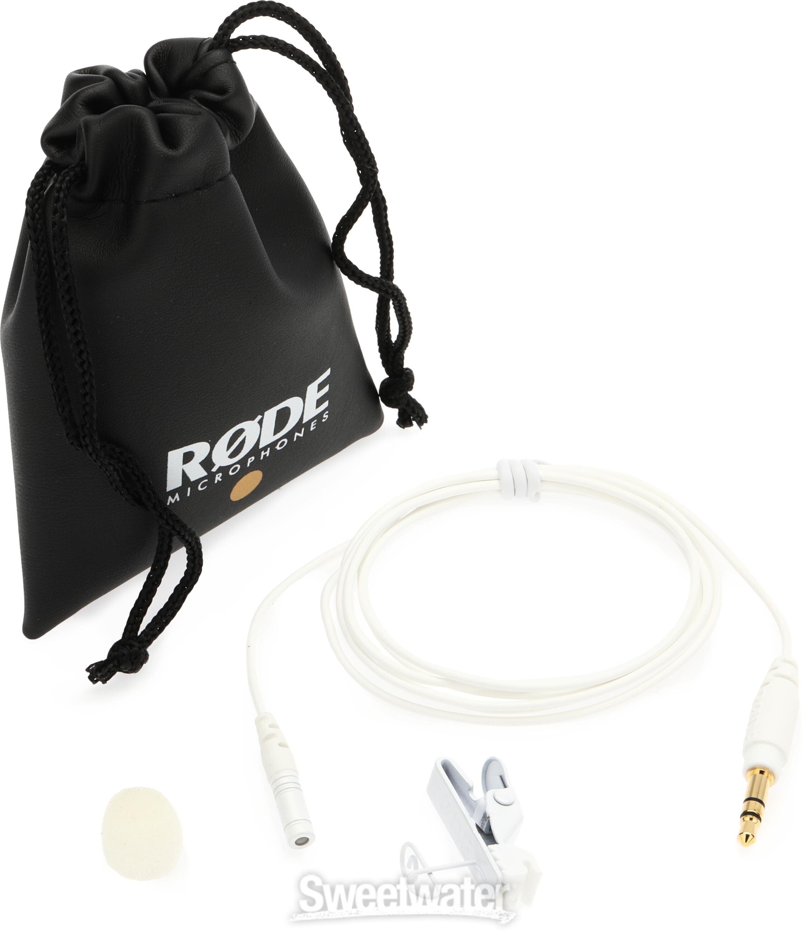 Rode Lavalier GO Professional Wearable Microphone - White | Sweetwater