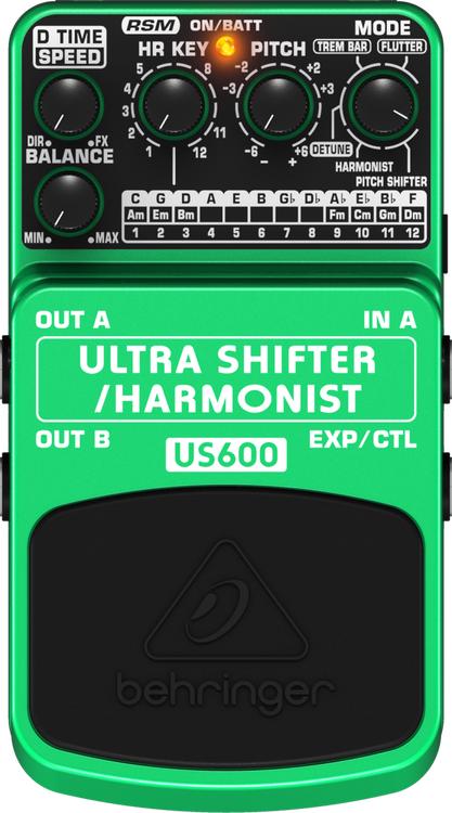 Behringer US600 Ultra Shifter / Harmonist Pedal | Sweetwater Behringer US600 Ultra Shifter / Harmonist Pedal | Sweetwater