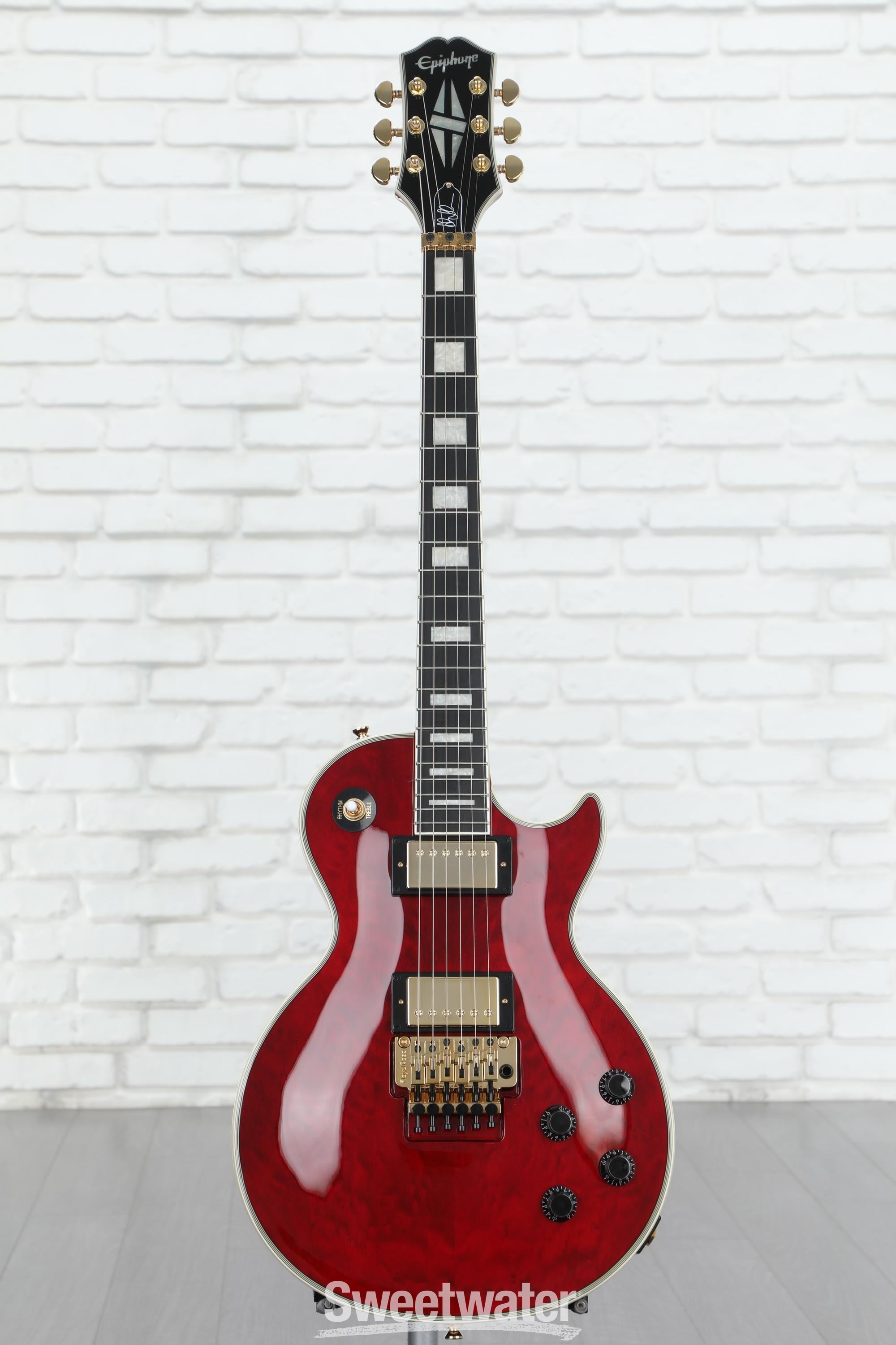 エピフォン レスポールカスタム Alex Lifeson Axcess Epiphone Alex Lifeson Les Paul Custom Axcess review | Guitar