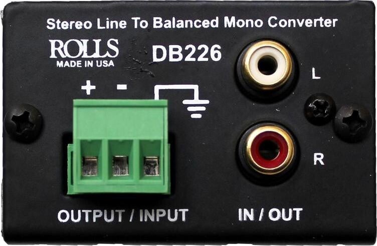 Photo of Rolls DB226 Stereo Line to Balanced Mono Converter