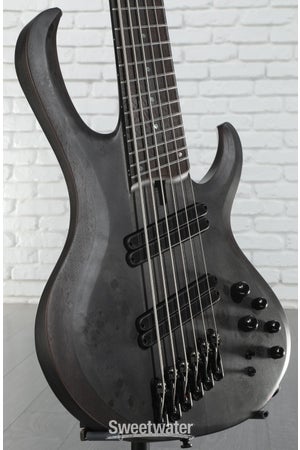 Photo of Ibanez Bass Workshop BTB806MS Multi-scale 6-string Bass Guitar - Transparent Gray Flat