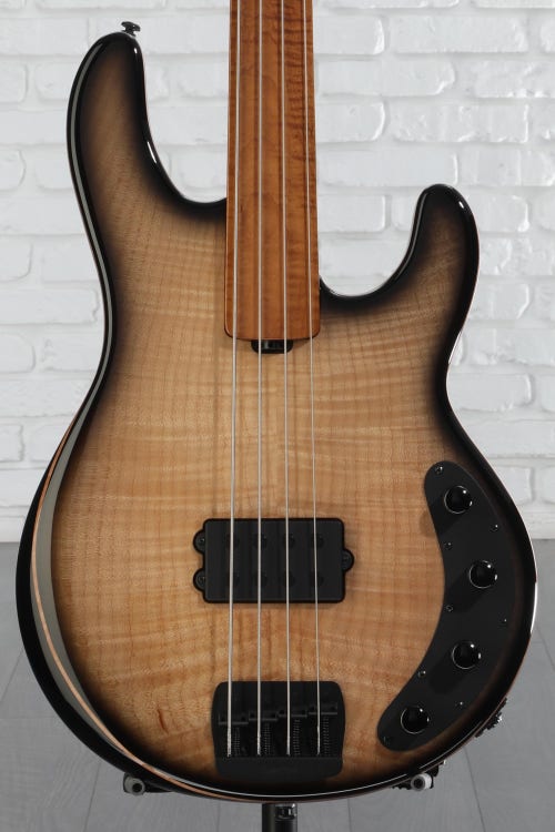 Ernie Ball Music Man BFR StingRay Special 4 H Fretless Bass Guitar - Anthracite, Sweetwater Exclusive