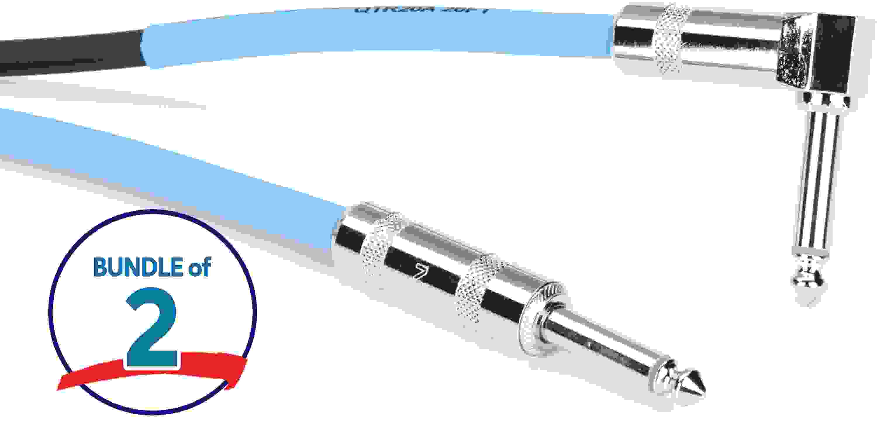 Pro Co EGL-20 Excellines Straight to Right Angle Instrument Cable - 20 foot (2-pack)