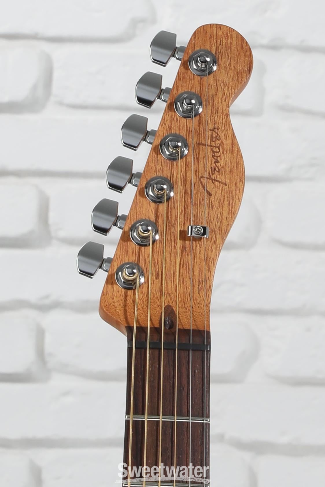 Fender Acoustasonic Player Telecaster Acoustic-electric Guitar - Brushed Black with Rosewood Fingerboard