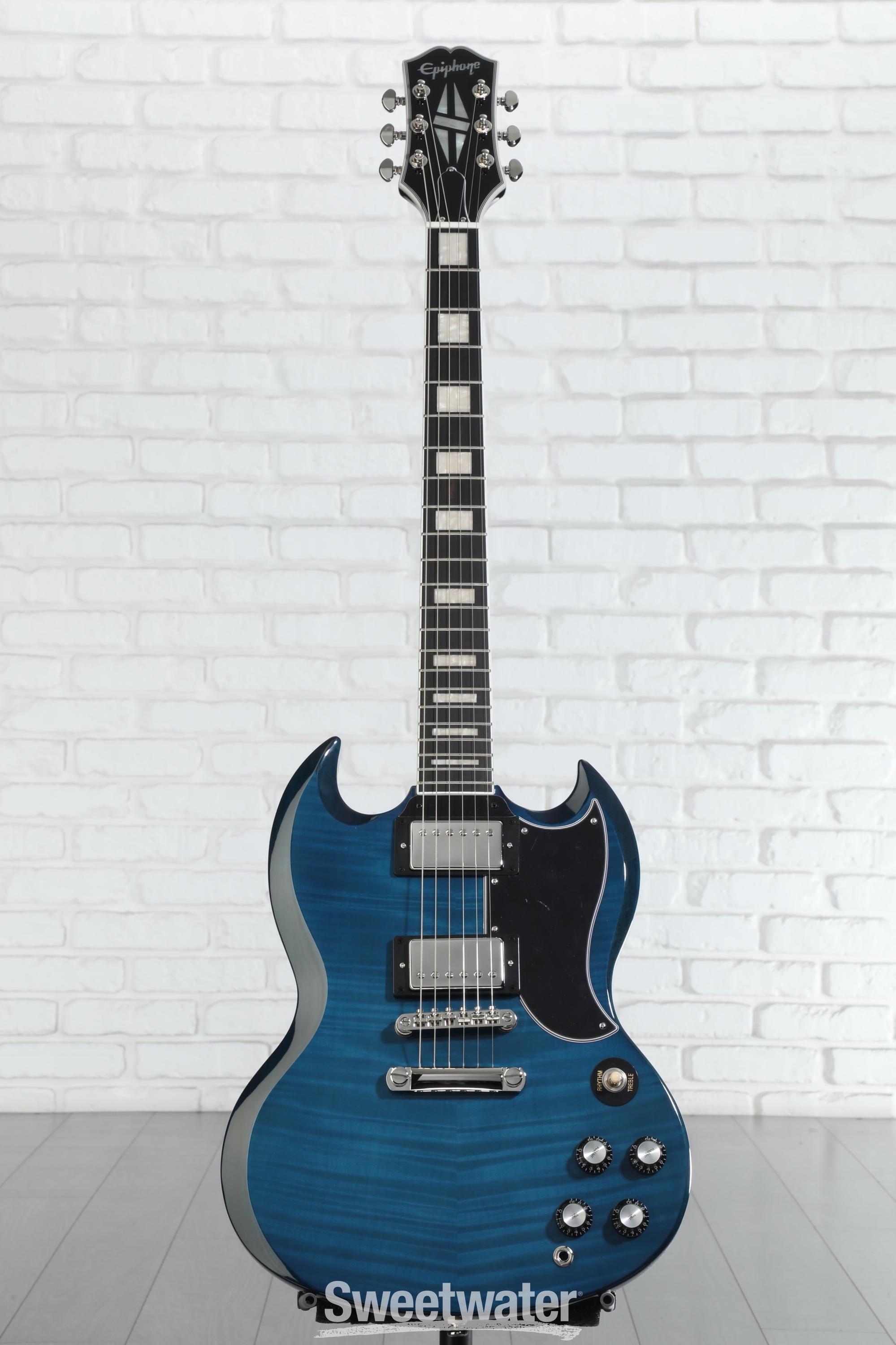 Epiphone SG Custom Electric Guitar - Viper Blue, Sweetwater Exclusive