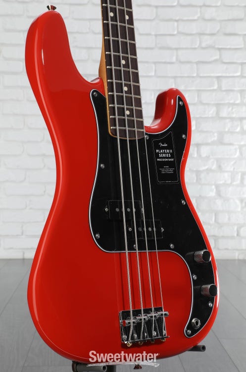 Fender Player II Precision Bass - Coral Red with Rosewood Fingerboard