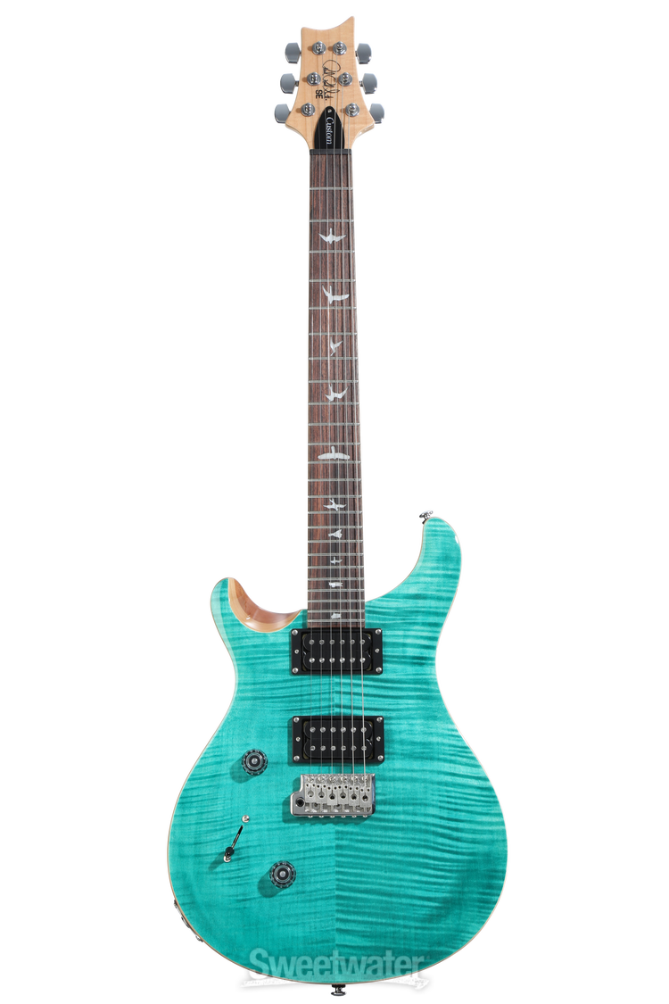 PRS SE Custom 24 Left-handed Electric Guitar - Turquoise | Sweetwater