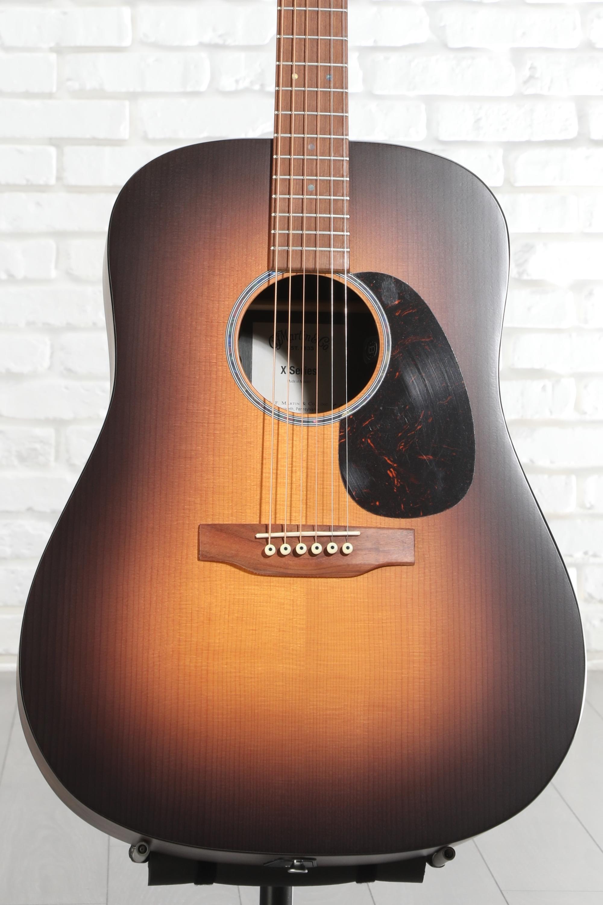 Martin D-X2E Dreadnought Acoustic-electric Guitar - Ziricote Burst