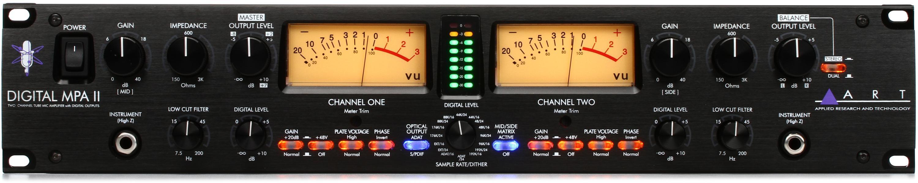 ART Digital MPA II 2channel Tube Microphone Preamp Sweetwater