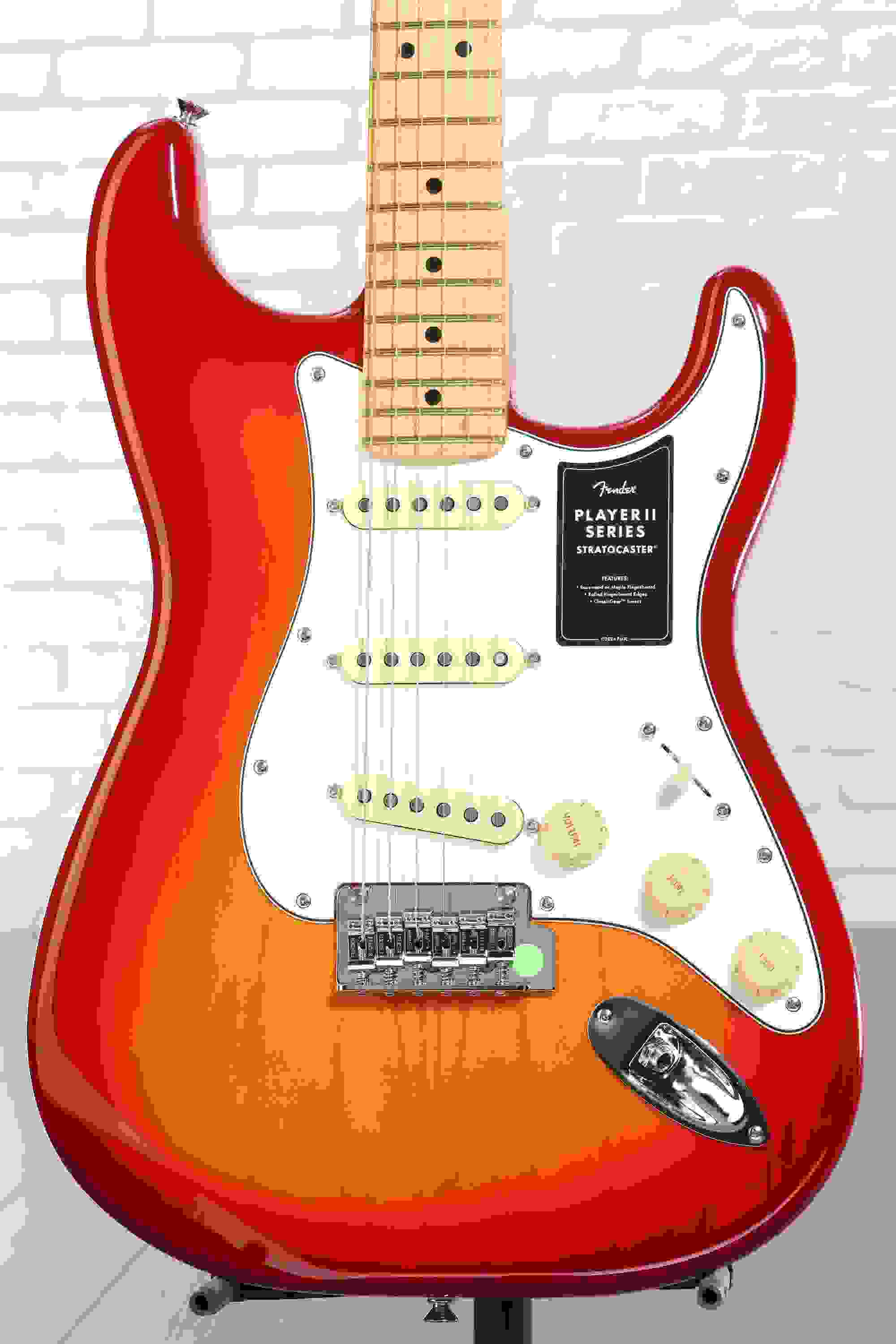 Fender Player II Stratocaster Electric Guitar - Aged Cherry Burst with Maple Fingerboard