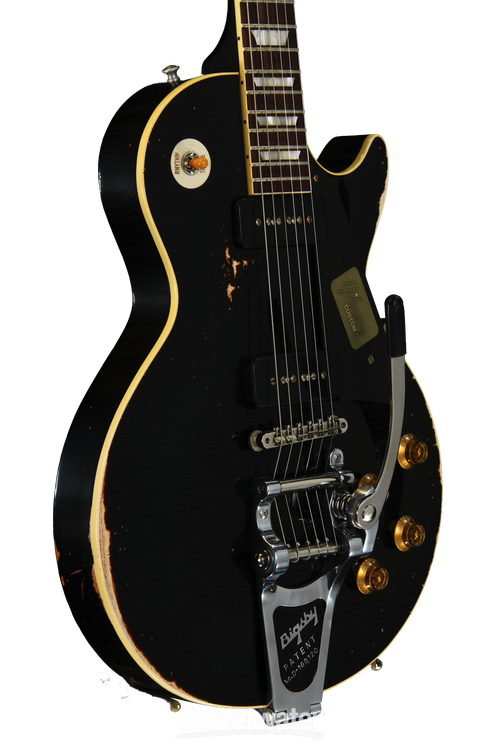 ギター 56 Les Paul Custom With Bigsby Ebony VOS Gibson Custom Shop 1956 Les Paul Standard Reissue VOS Ebony