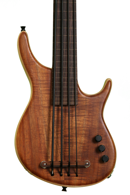 Kala U Bass Exotic Custom Figured Koa top - 4 String fretless