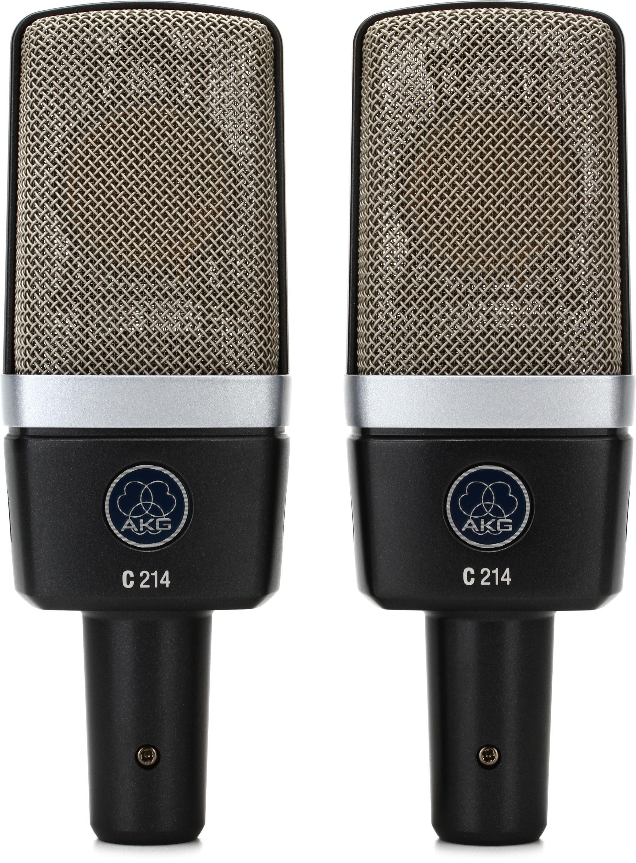 AKG C214 Large-diaphragm Condenser Microphone - Matched Stereo Pair