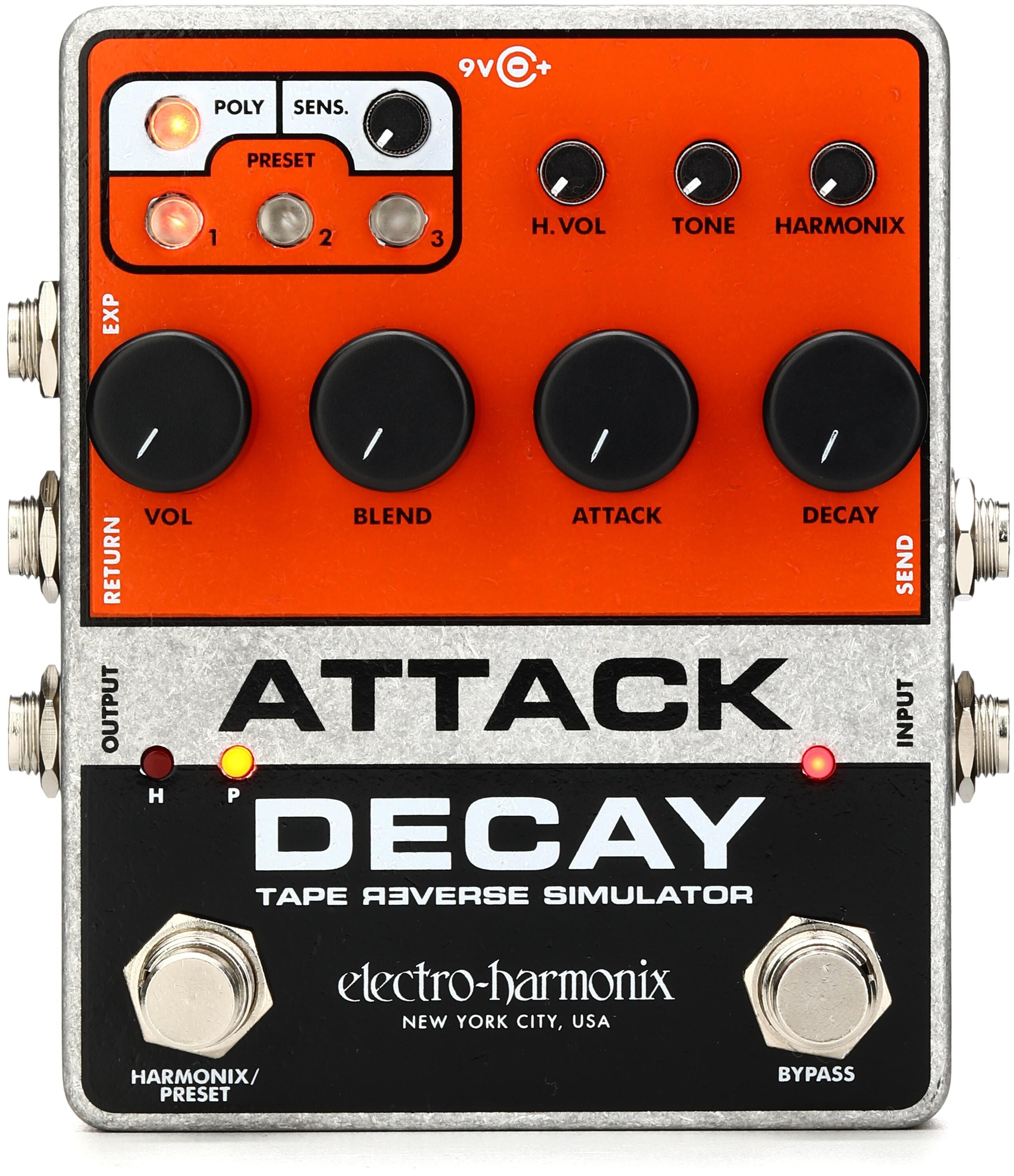 Electro-Harmonix Attack Decay Tape Reverse Simulator Pedal