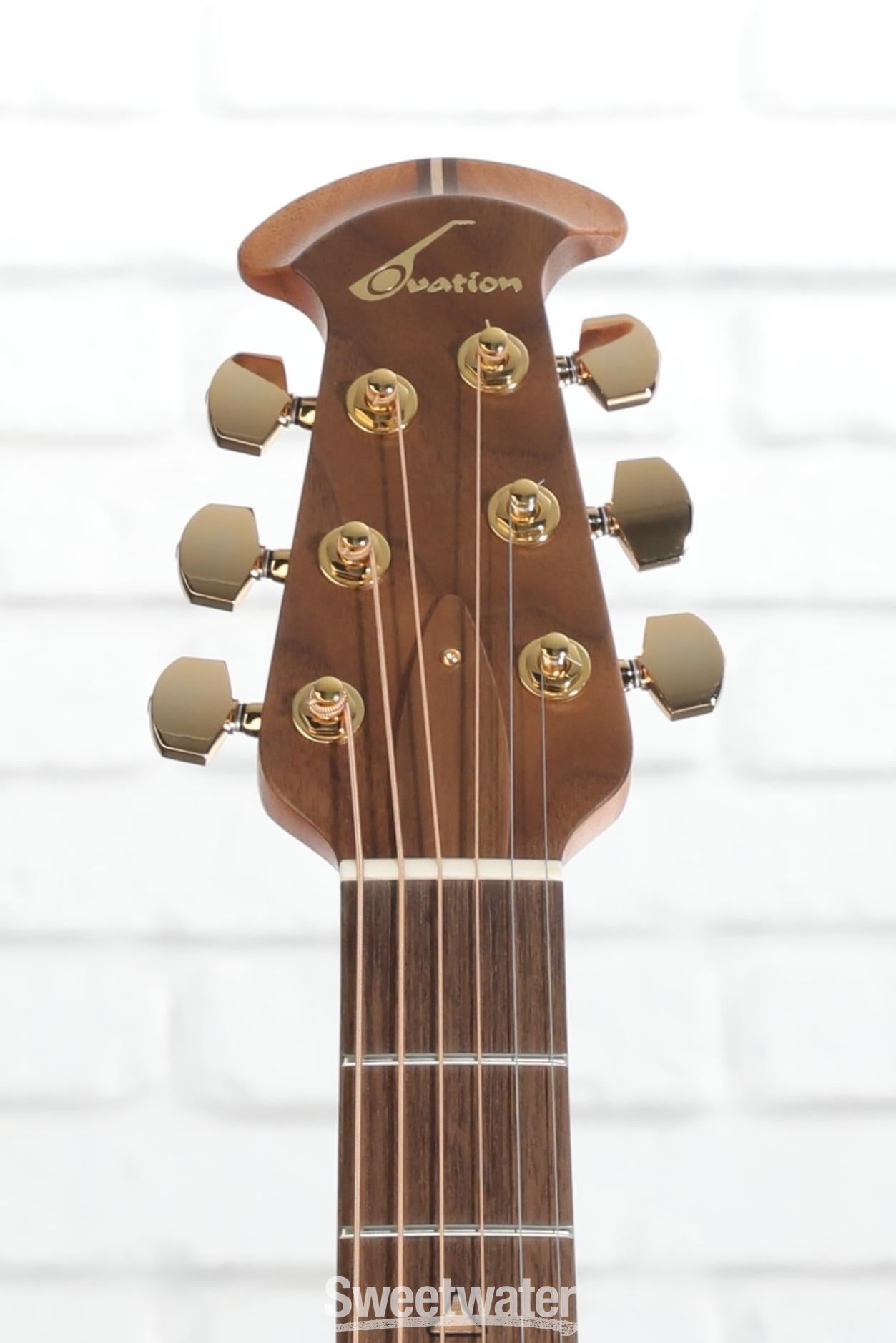 Ovation USA Elite Deep Cutaway E-Acoustic Guitar - Natural