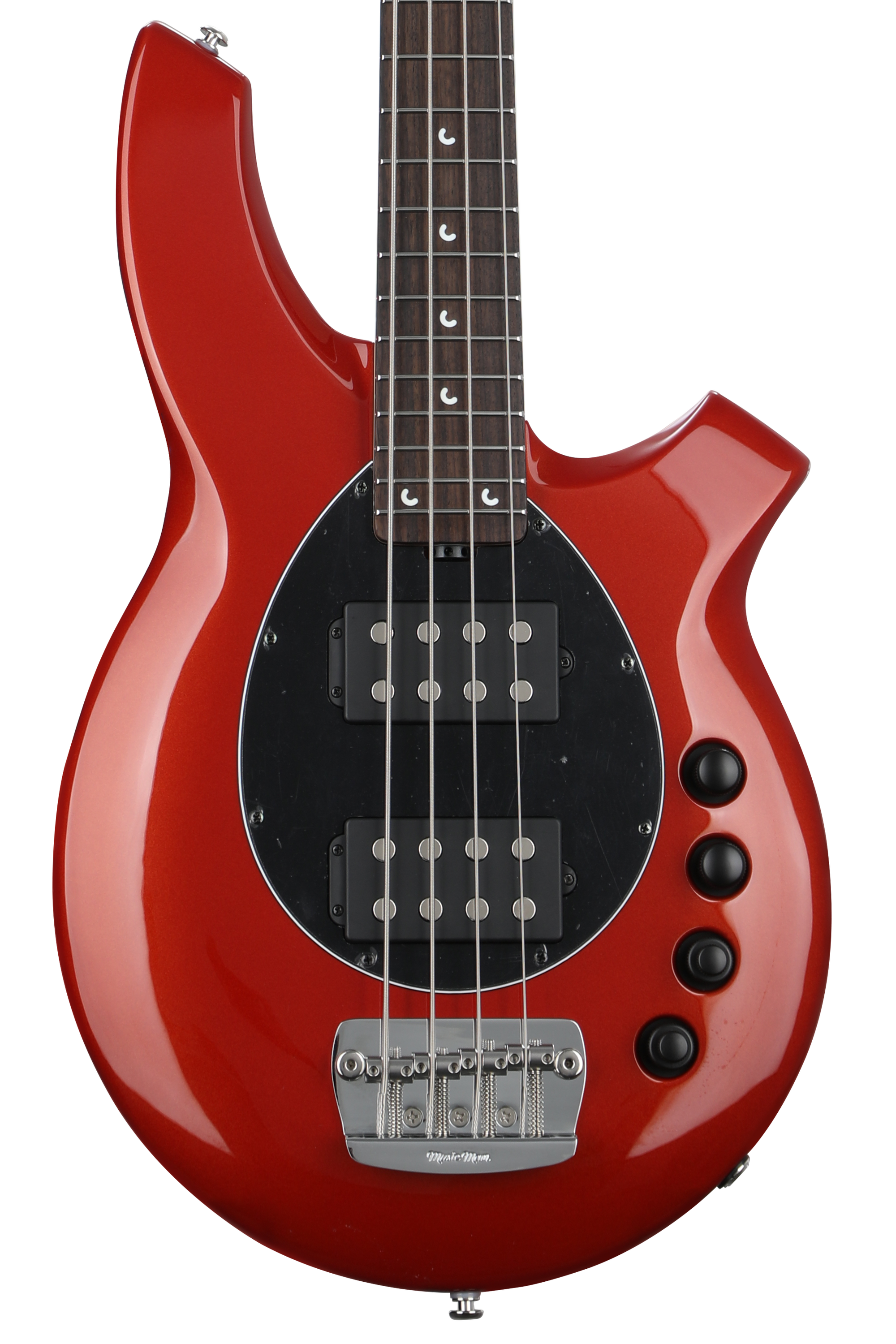 Ernie Ball Music Man Bongo 4HH Electric Bass Guitar - Blood Orange