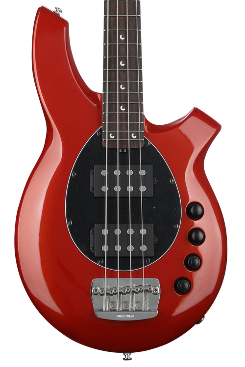 【美品】ErnieBallミュージックマン Bongo 4HH Ernie Ball Music Man Bongo 4HH Electric Bass Guitar - Blood Orange
