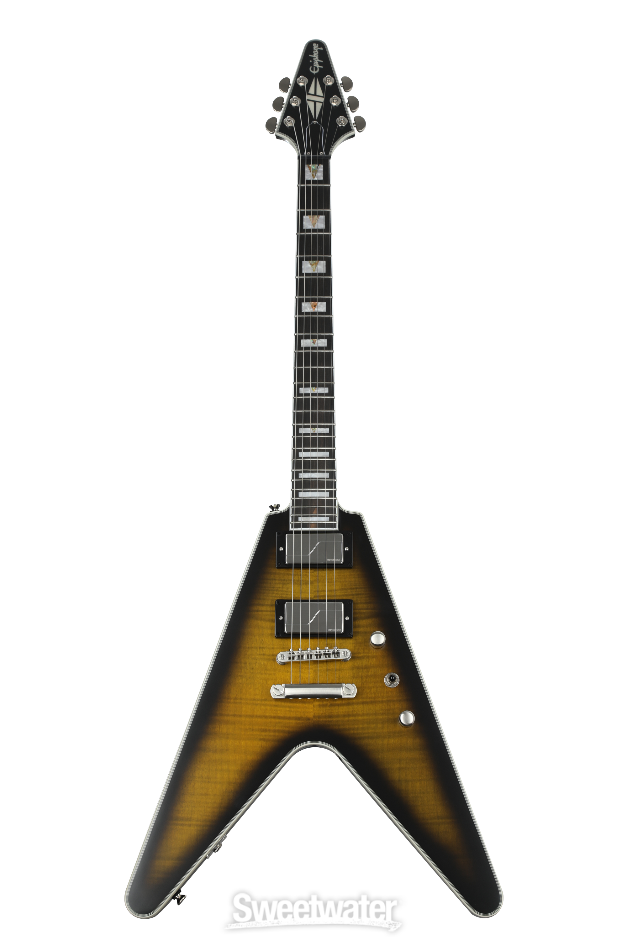 Epiphone Flying V Prophecy Electric Guitar - Yellow Tiger Aged