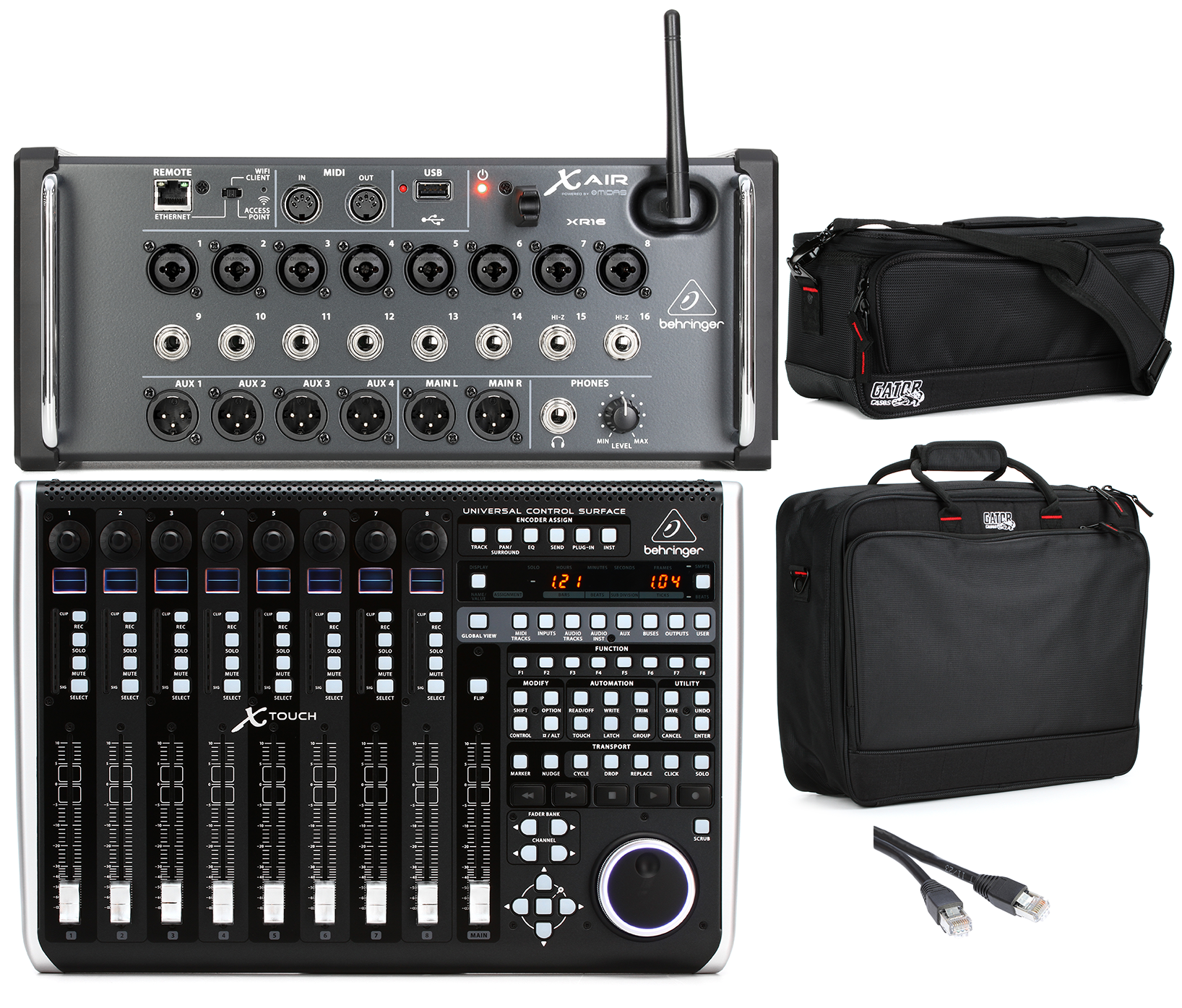 Behringer X AIR XR16 デジタルミキサー+GATORケース】 BEHRINGER X