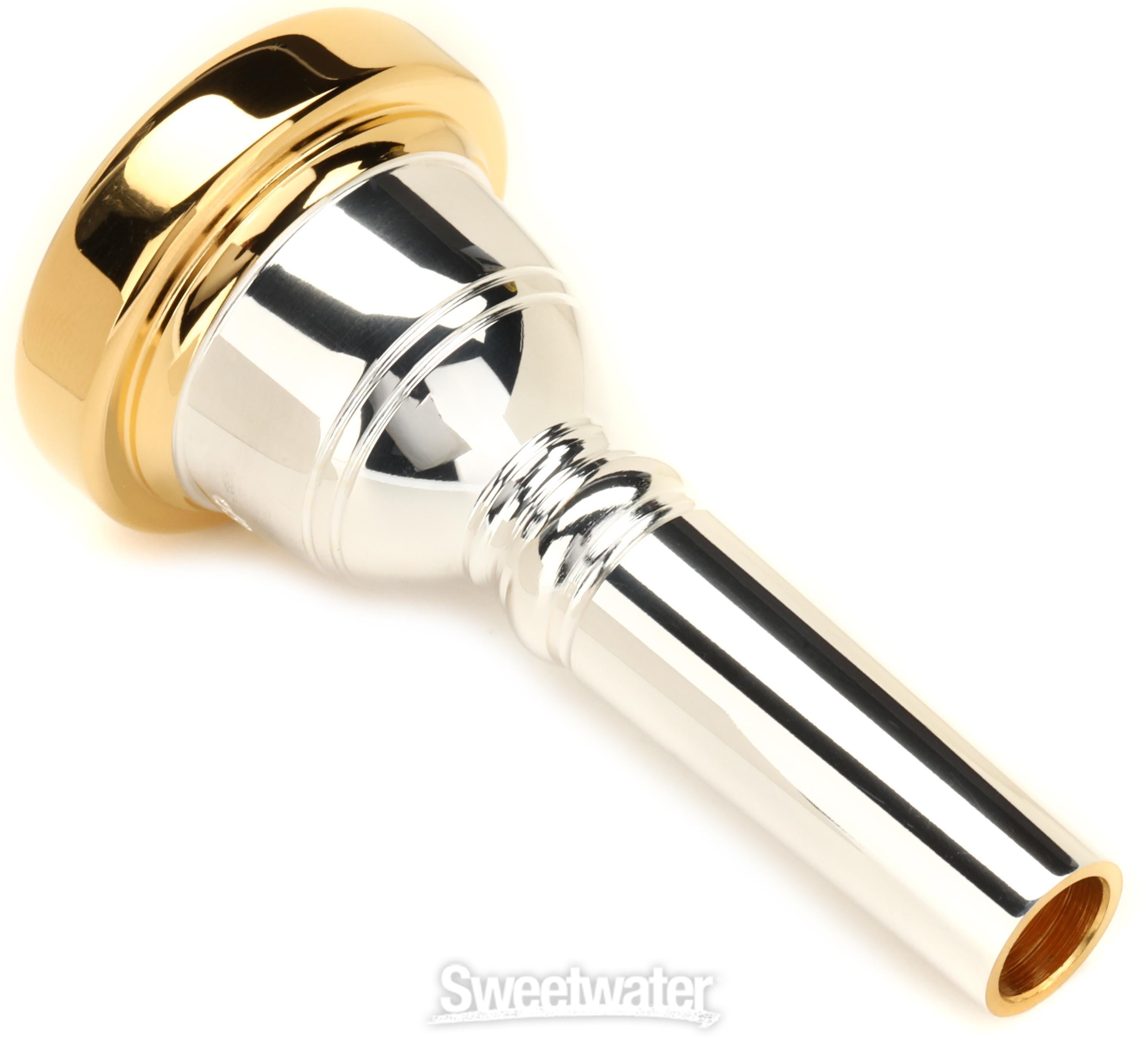 Yamaha Large Shank Trombone Mouthpiece - 48 with Gold-plated Rim and Cup