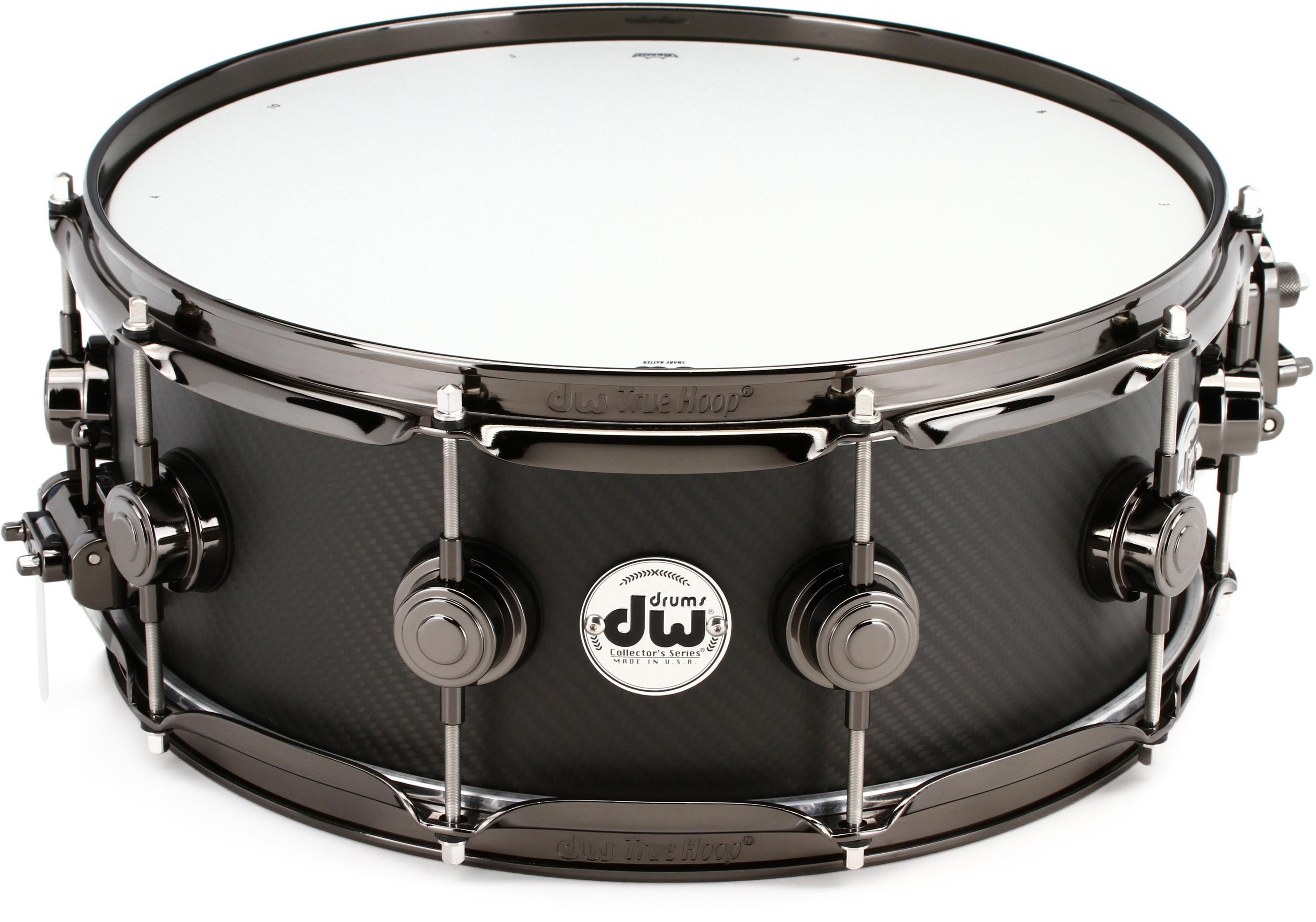 Carbon Fiber Snare Drum - 5.5 x 14 inch - Black Nickel Hardware