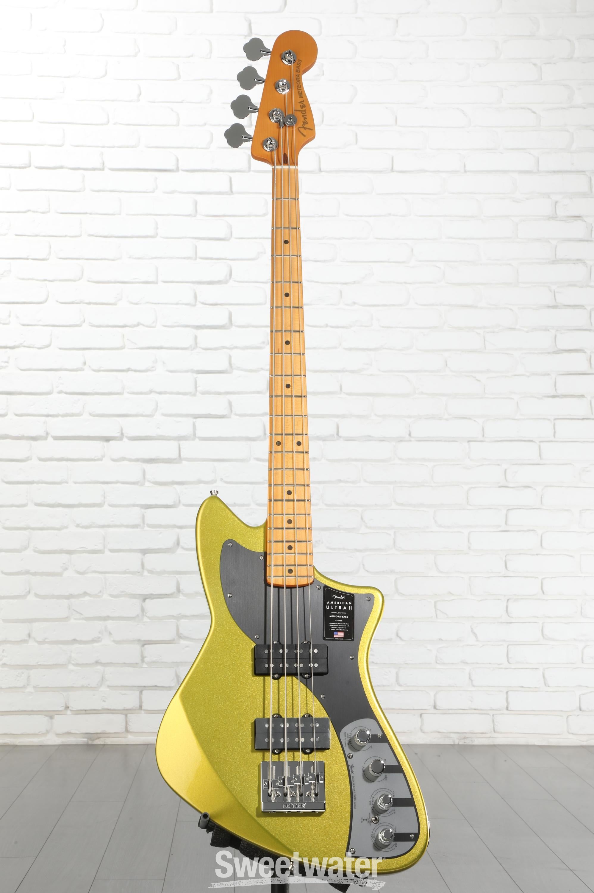Fender American Ultra II Meteora Bass - Solar Flare, Maple