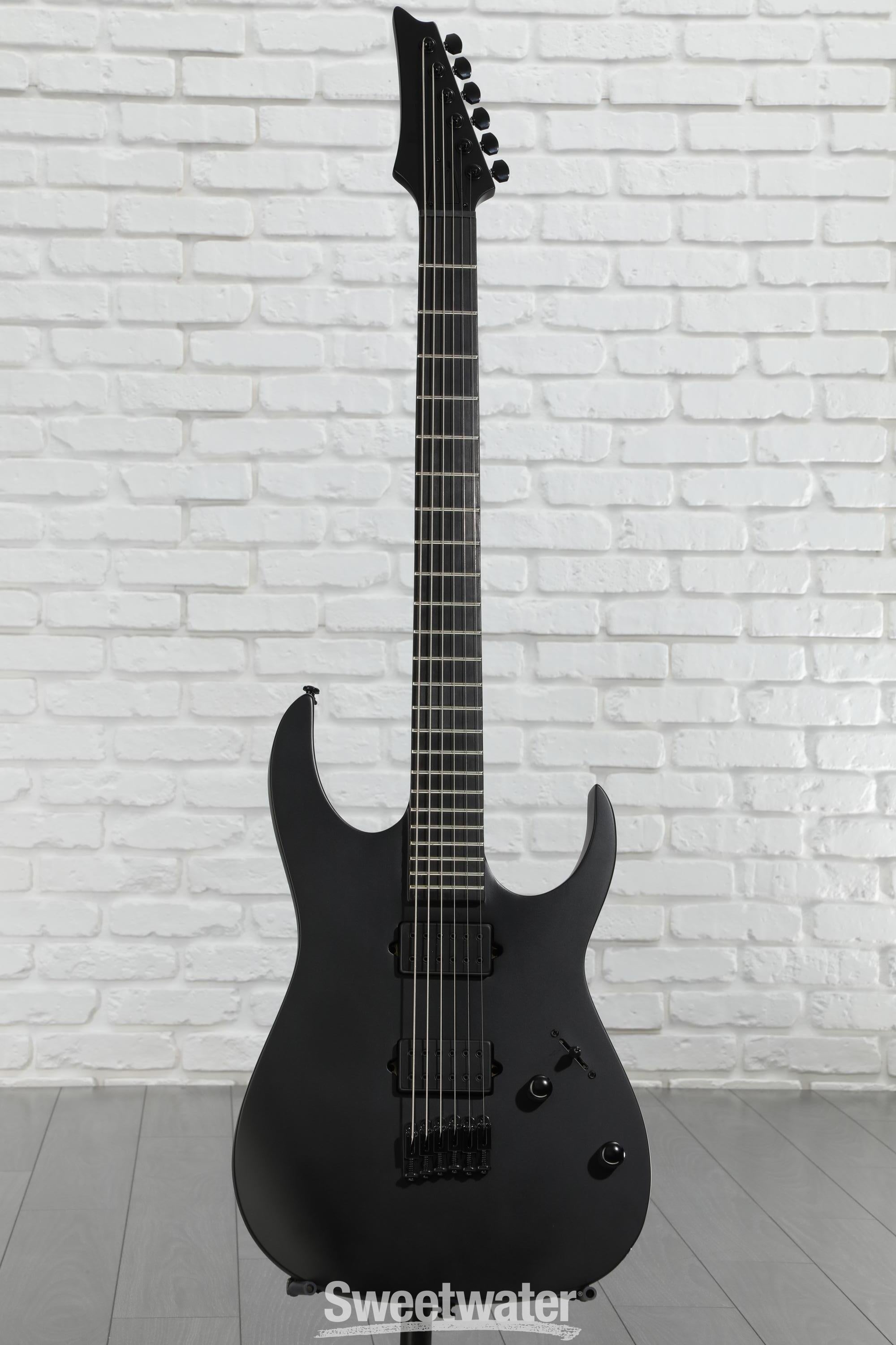 Ibanez Iron Label RG Baritone - Black Flat | Sweetwater