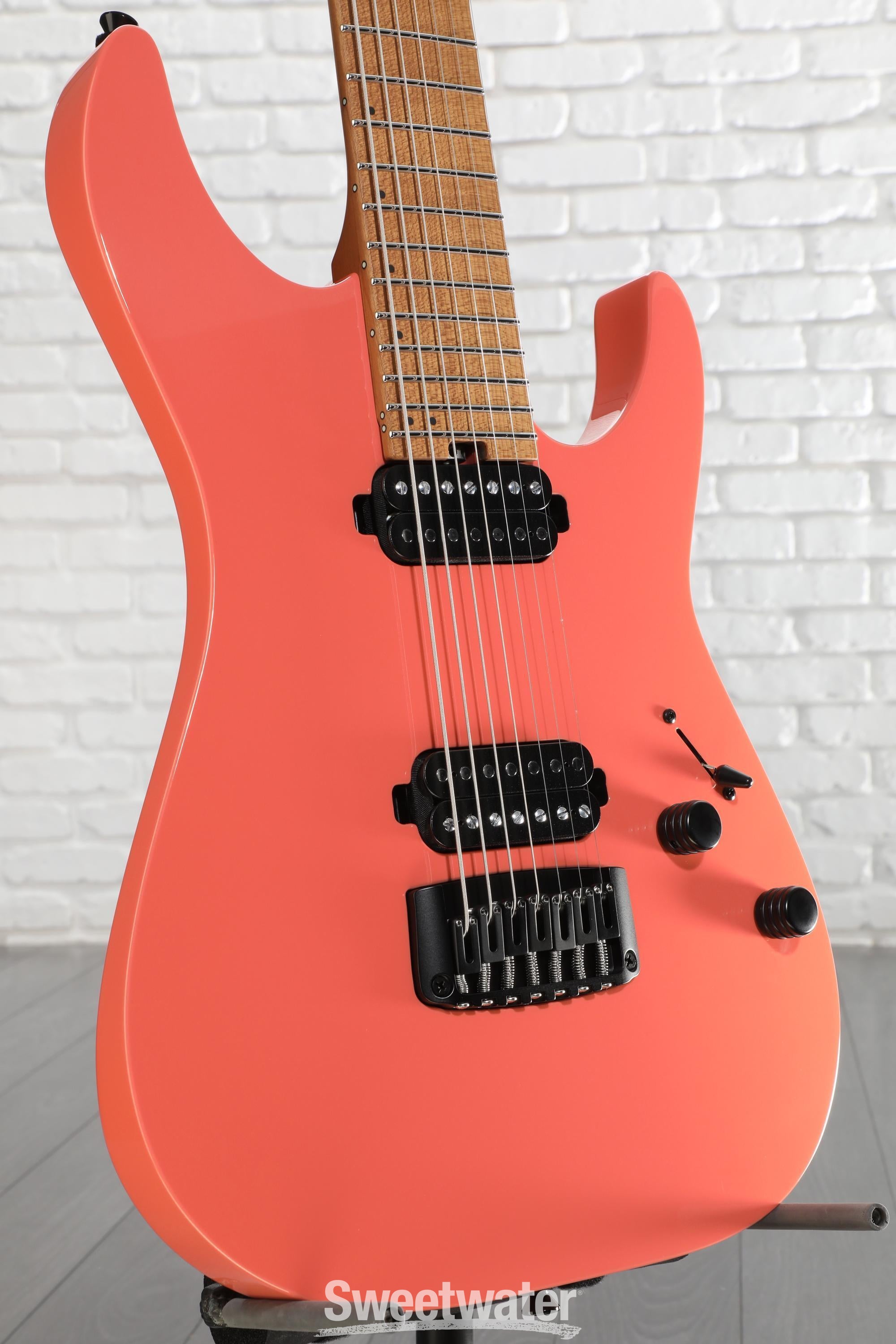 Photo of Schecter USA Custom Shop Aaron Marshall AM-7 Signature 7-string Electric Guitar - Sugar Coral