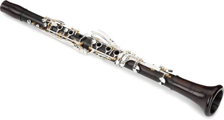 Backun Lumière Professional Bb Clarinet - Grenadilla, Silver Keys and Gold Posts