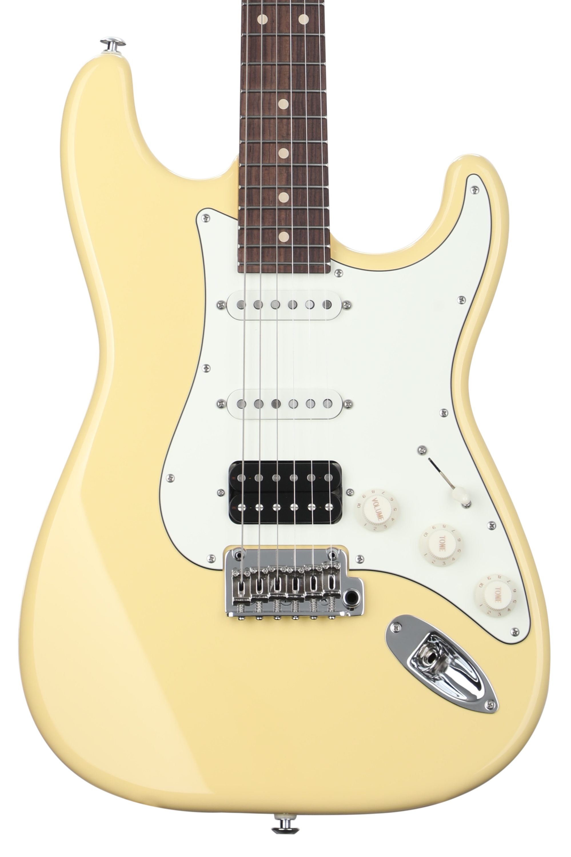Suhr Classic S Electric Guitar - Vintage Yellow, HSS | Sweetwater