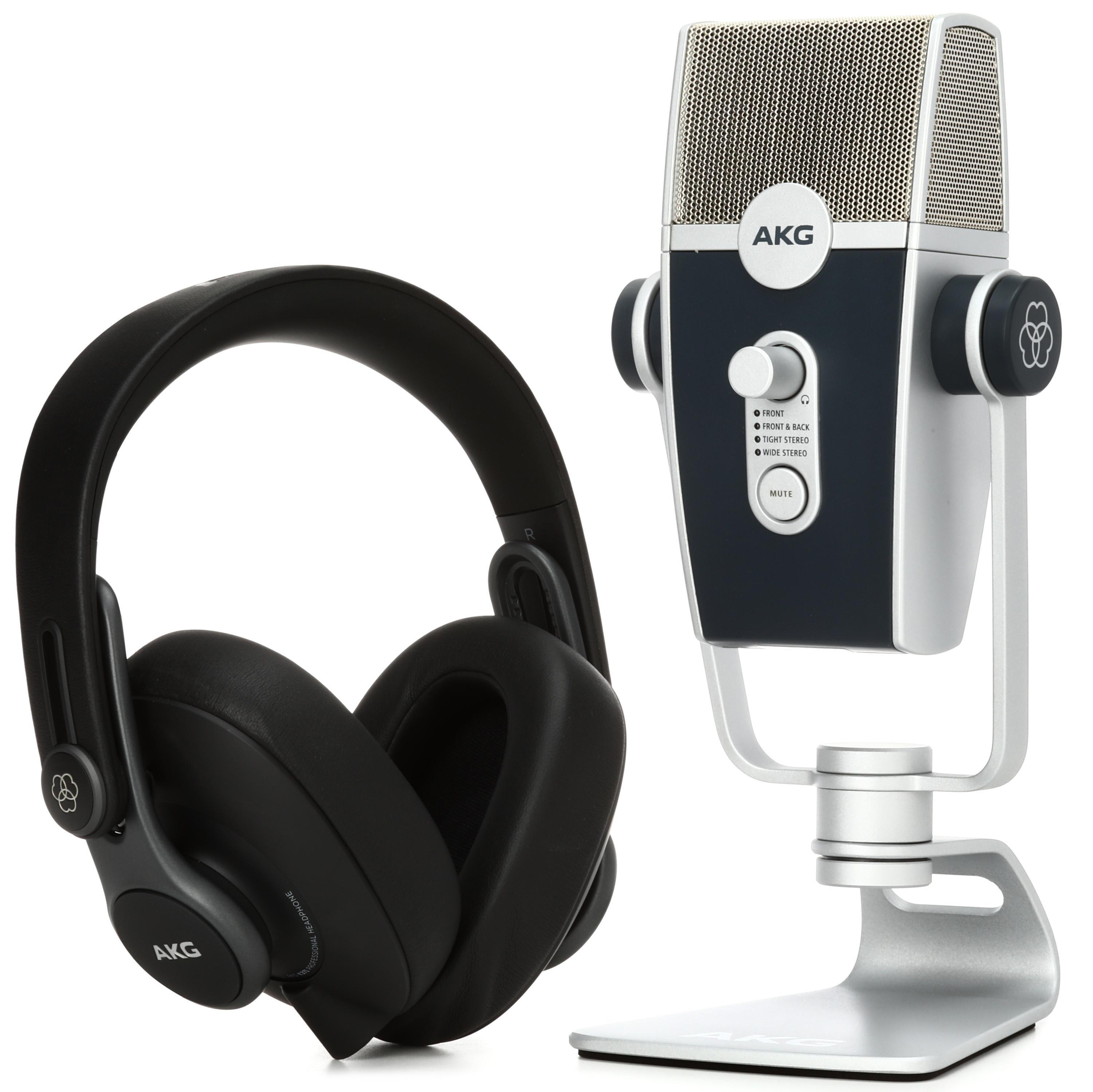 AKG Podcaster Essentials with AKG Lyra USB Microphone and 371 Headphones |  Sweetwater