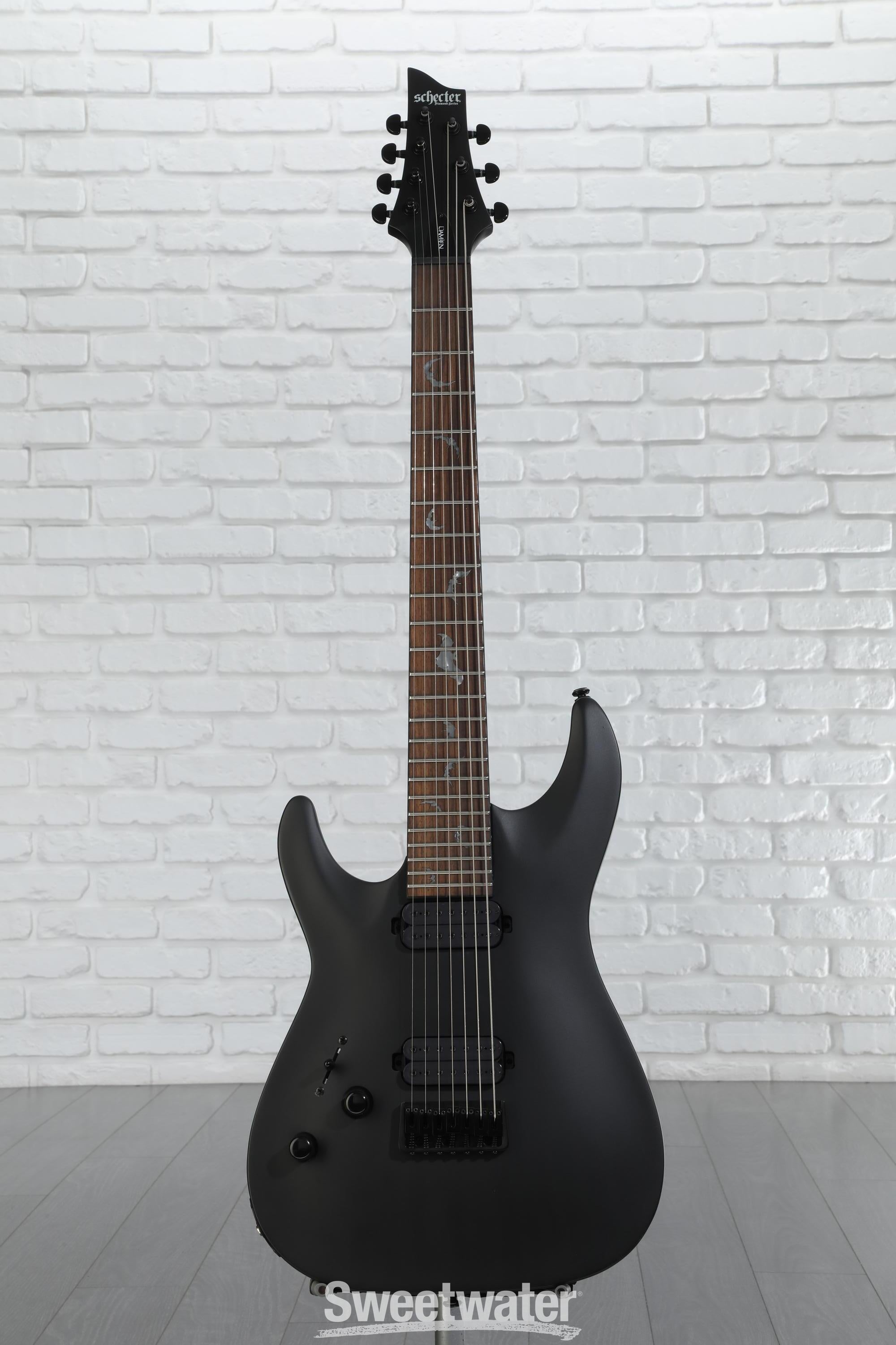 Schecter Damien-7 SBK Left-handed Electric Guitar - Satin Schecter Damien-7 SBK Left-handed Electric Guitar - Satin