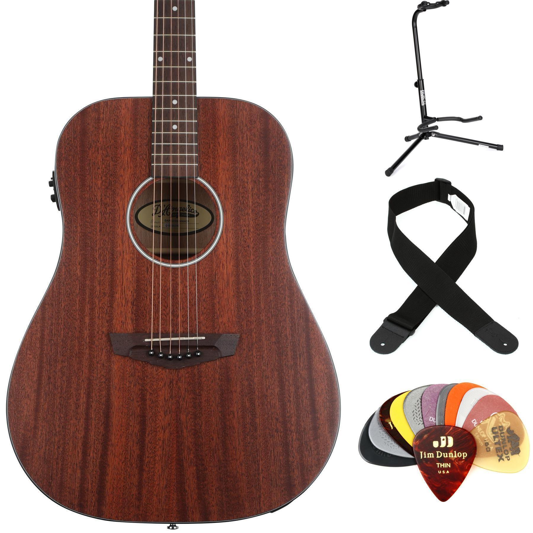 Photo of D'Angelico Premier Lexington LS Acoustic-electric Guitar Essentials Bundle - Mahogany Satin