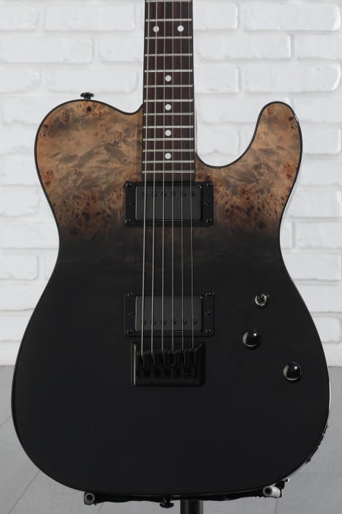 Schecter PT Standard Electric Guitar - Black Fade Burst Burl
