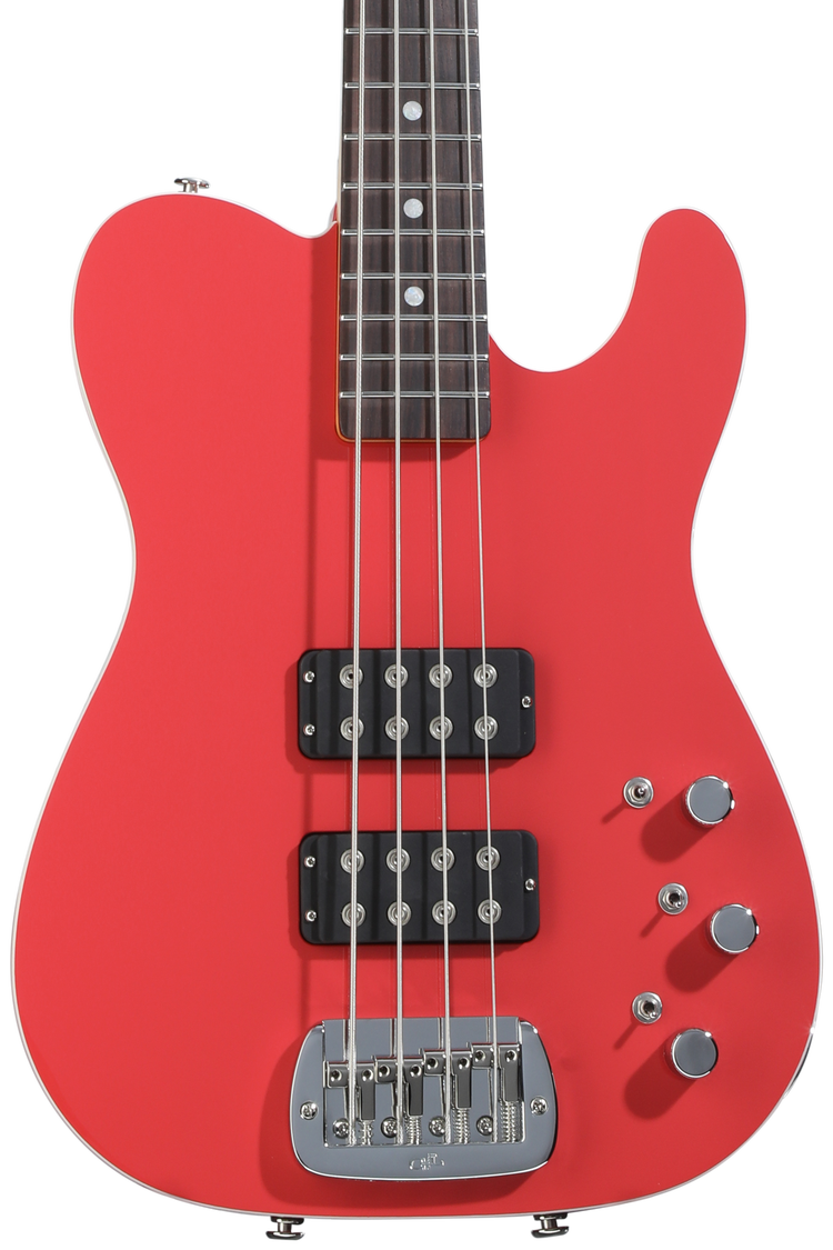 G&L Fullerton Deluxe ASAT Bass - Fiesta Red, Sweetwater Exclusive