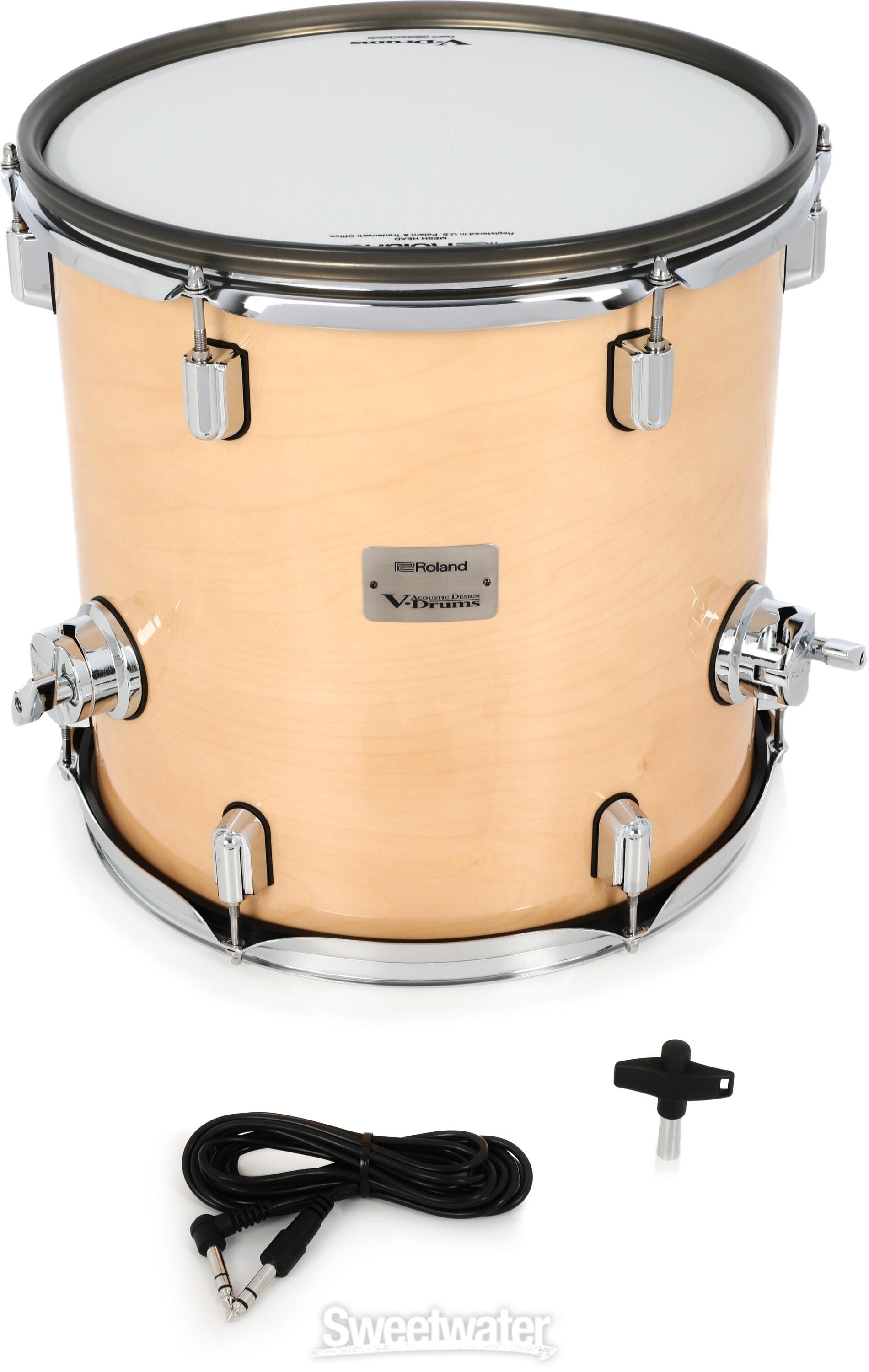 Roland PDA140F V-Drums Acoustic Design 14 x 14 inch Floor Tom Pad - Gloss  Natural