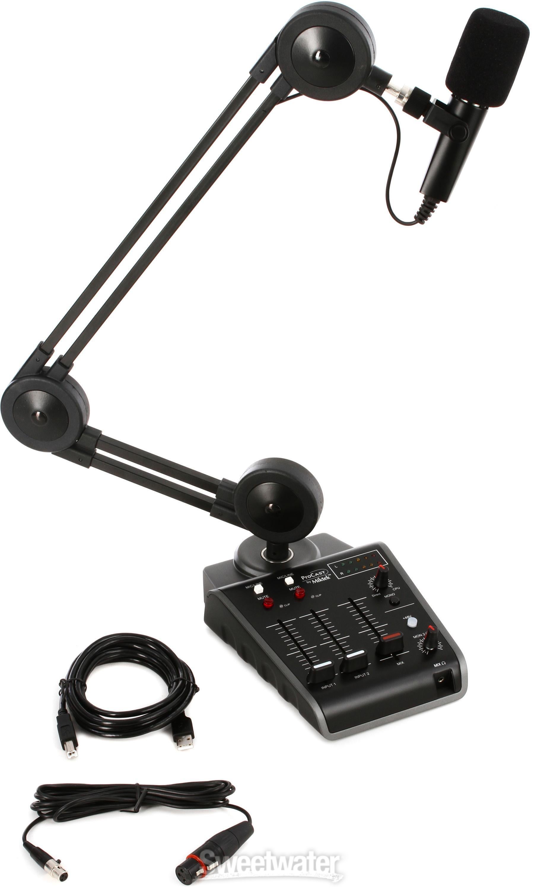 Miktek ProCast SST USB Broadcast Microphone with Mixer | Sweetwater