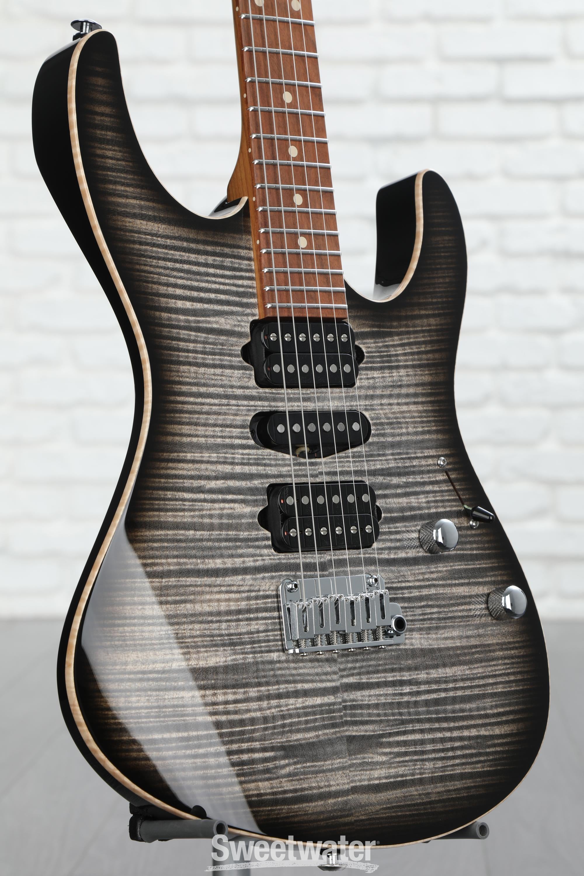 Suhr Modern Plus Electric Guitar - Trans Charcoal Burst | Sweetwater