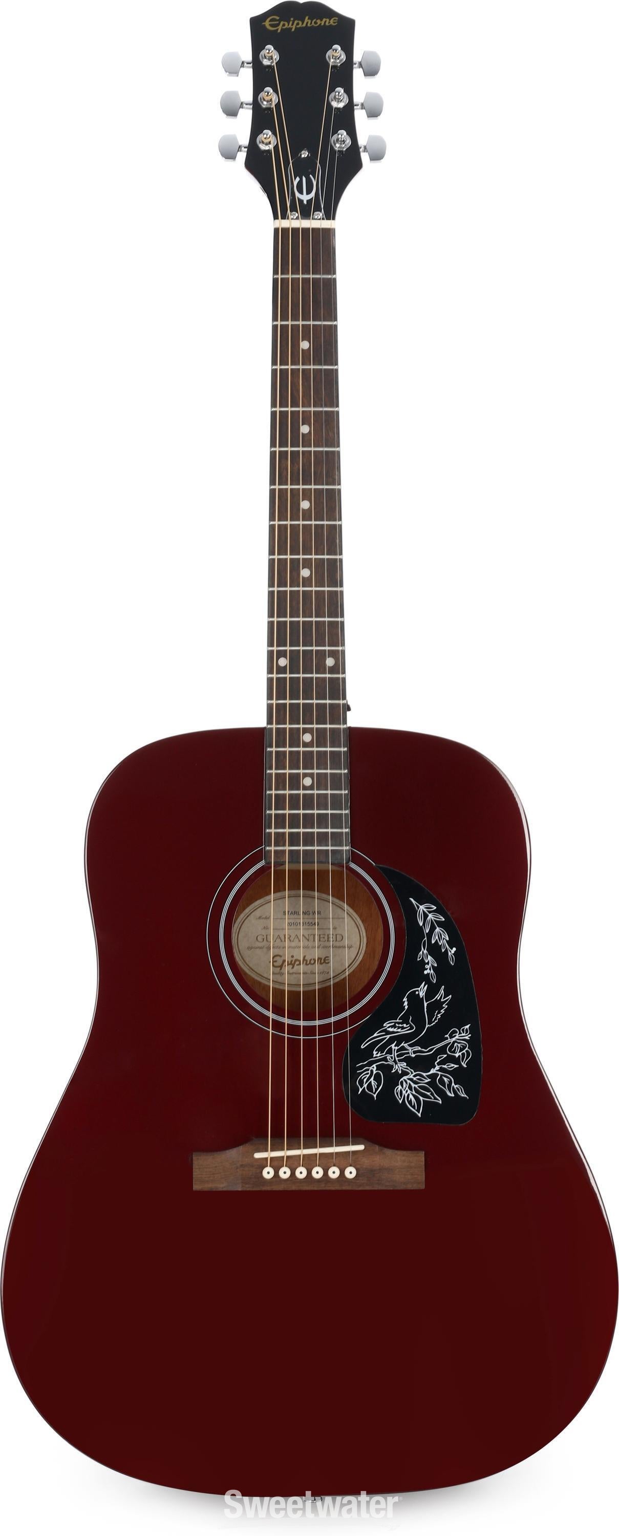 Epiphone Starling Acoustic Guitar with Gig Bag - Wine Red