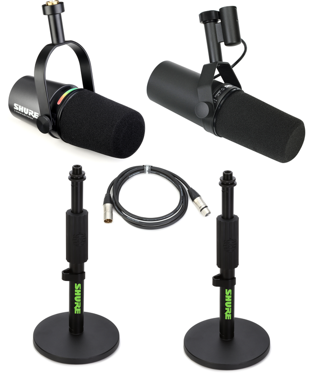 Shure MV7i and SM7B Podcaster Bundle | Sweetwater