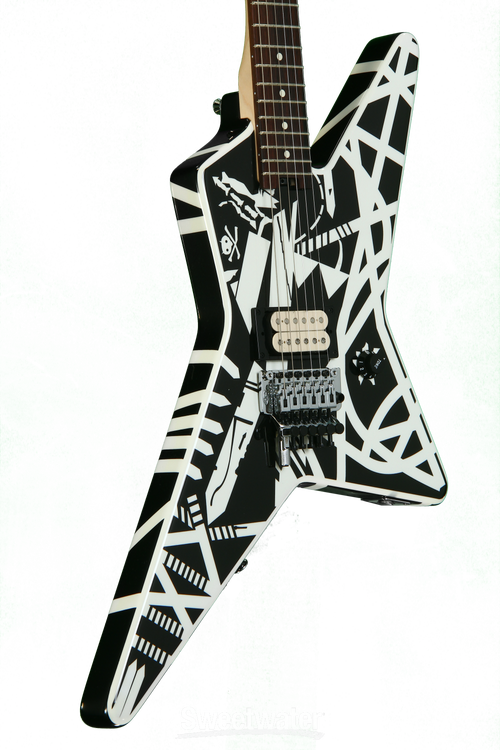 EVH Stripe Series Star - Black and White | Sweetwater