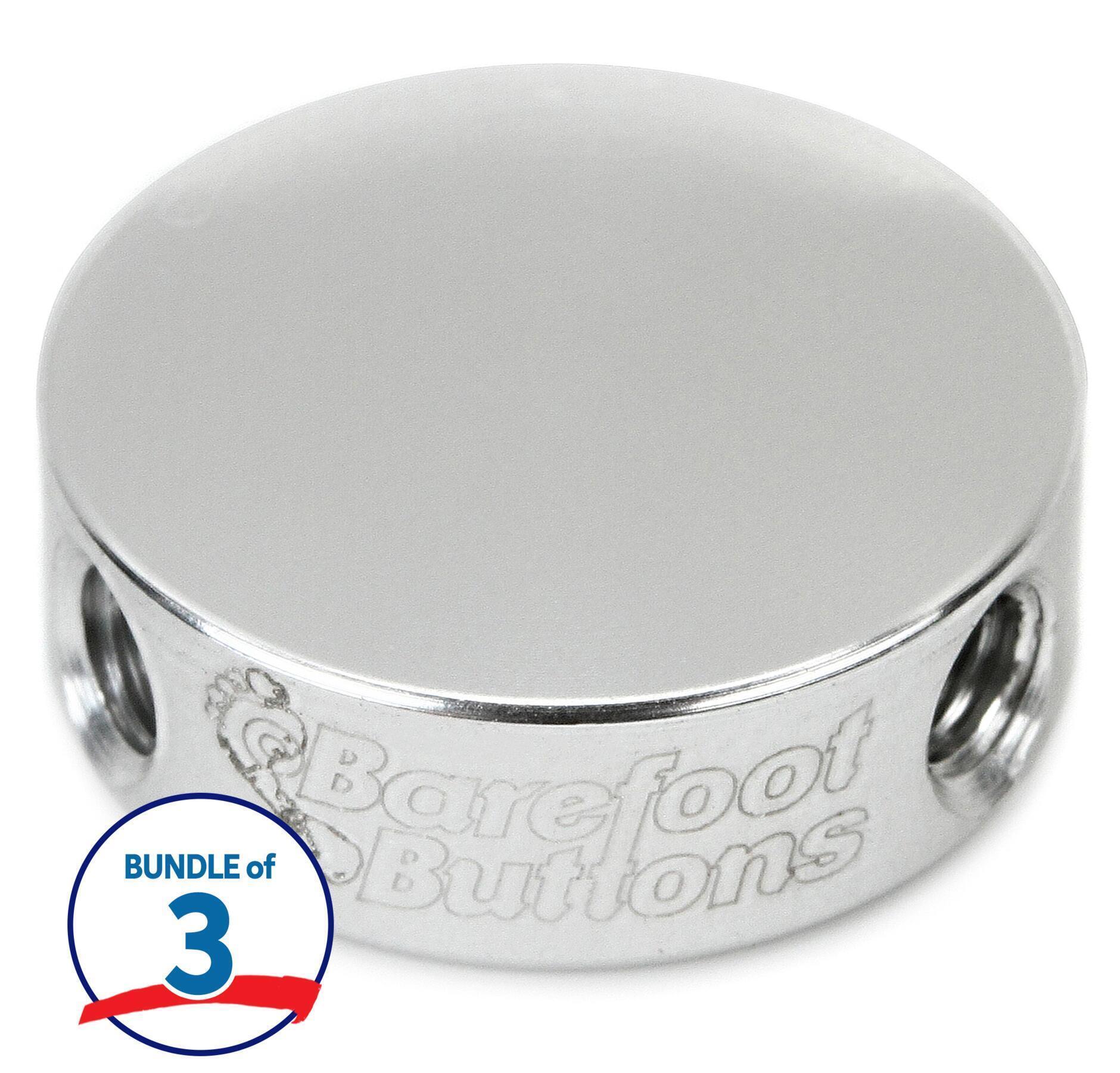 Barefoot Buttons V1 Mini Footswitch Cap - Silver | Sweetwater