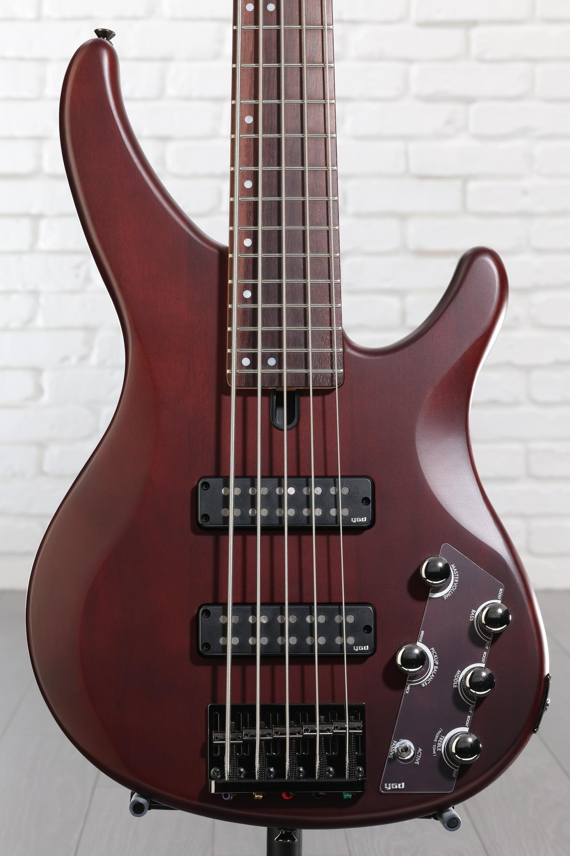 Yamaha TRBX505 5-string Bass Guitar - Translucent Brown | Sweetwater