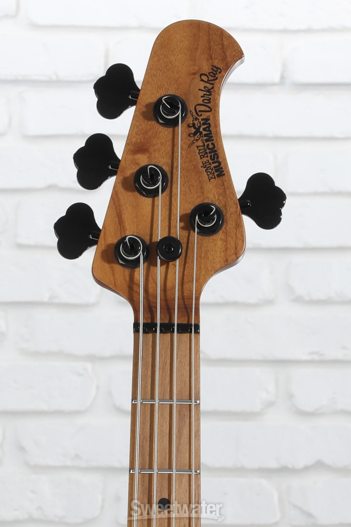 Ernie Ball Music Man DarkRay Bass Guitar - Gold Bar with Maple Fingerboard