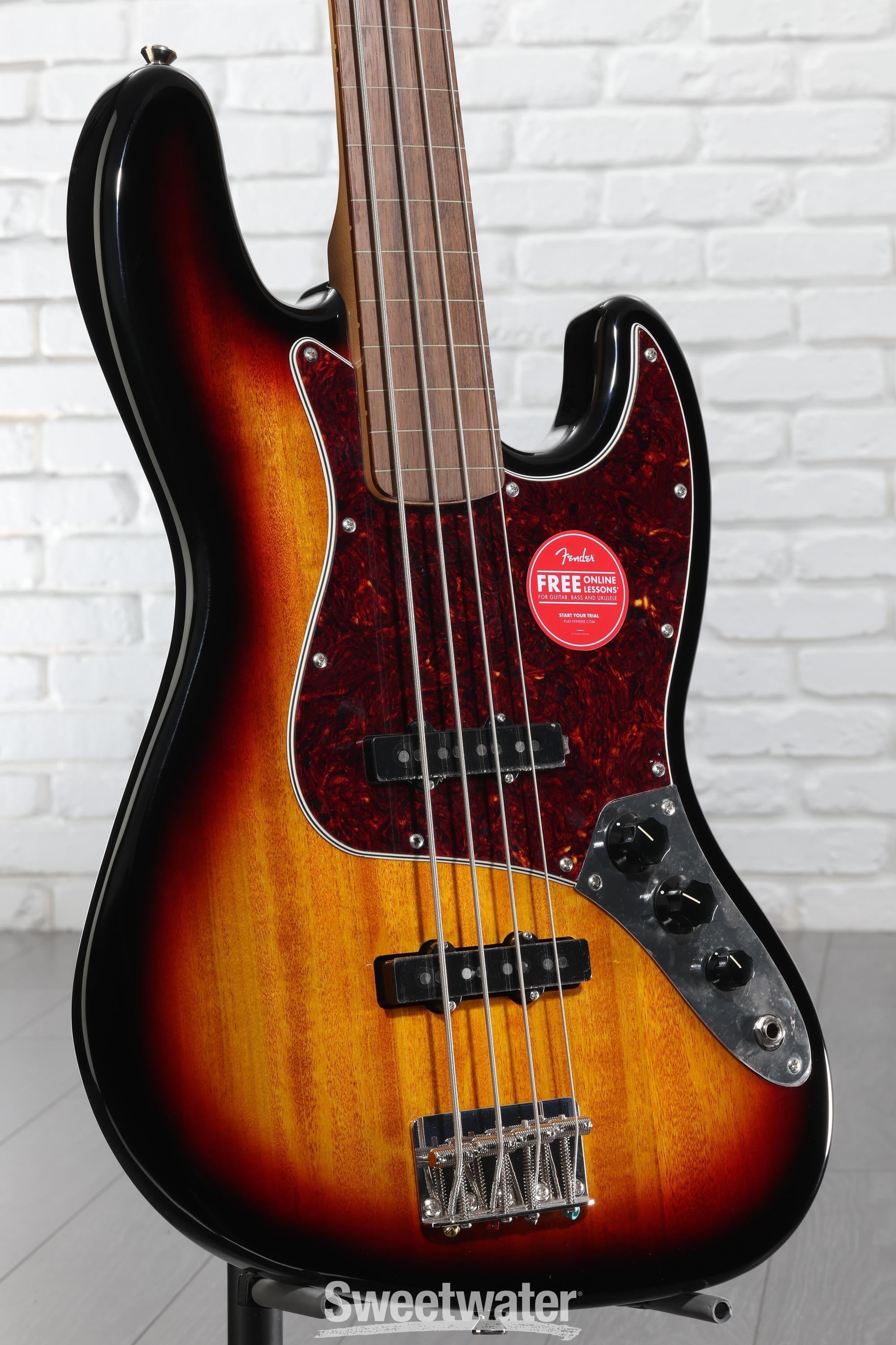 Squier Classic Vibe '60s Fretless Jazz Bass - 3-Tone Sunburst