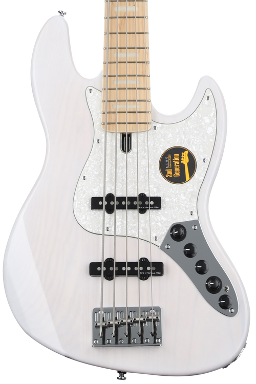 Sire Marcus Miller V7 Swamp Ash 5-string Bass Guitar - White
