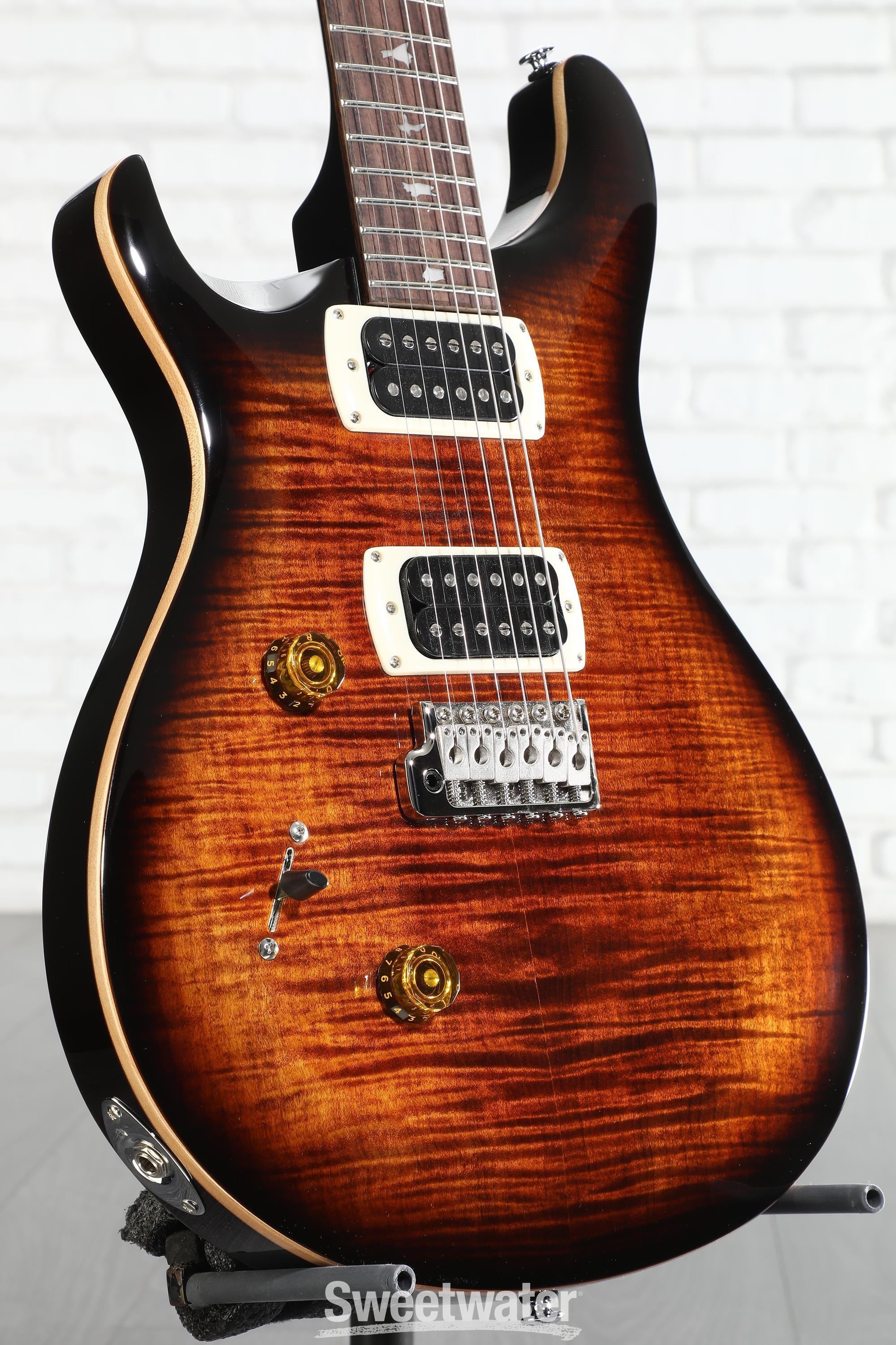 PRS SE Custom 24 Left-handed Electric Guitar - Black Gold Sunburst