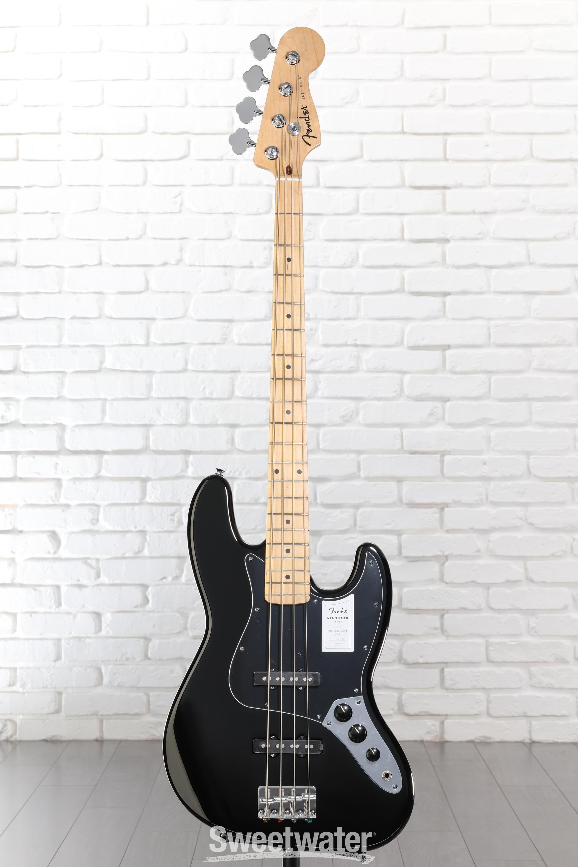 Fender Standard Jazz Bass - Black, Maple Fingerboard | Sweetwater